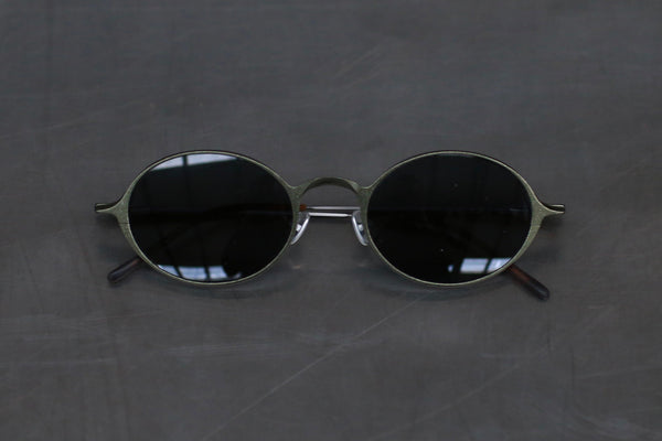 Rigards oval aluminum-magnesium alloy frame glasses RG0103AL series collection RG-RG0103AL-GLSH-F olive dark gray